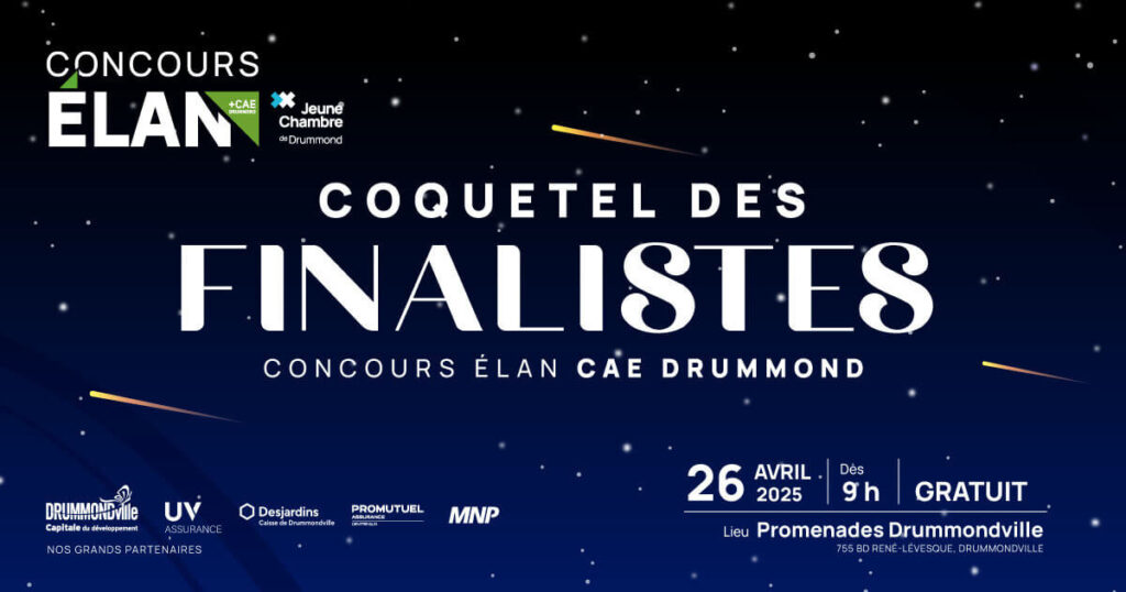 Un coquetel des finalistes réussi pour l&rsquo;édition 2025 du concours Élan CAE Drummond
