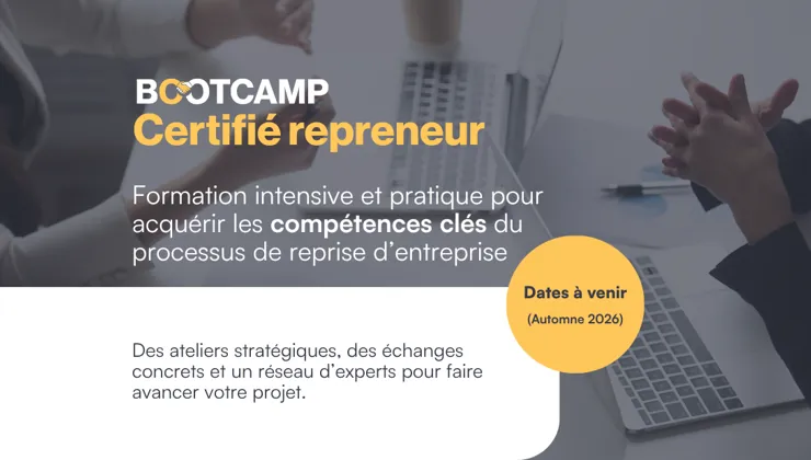 Boot Camp Certifié repreneur – 2e cohorte